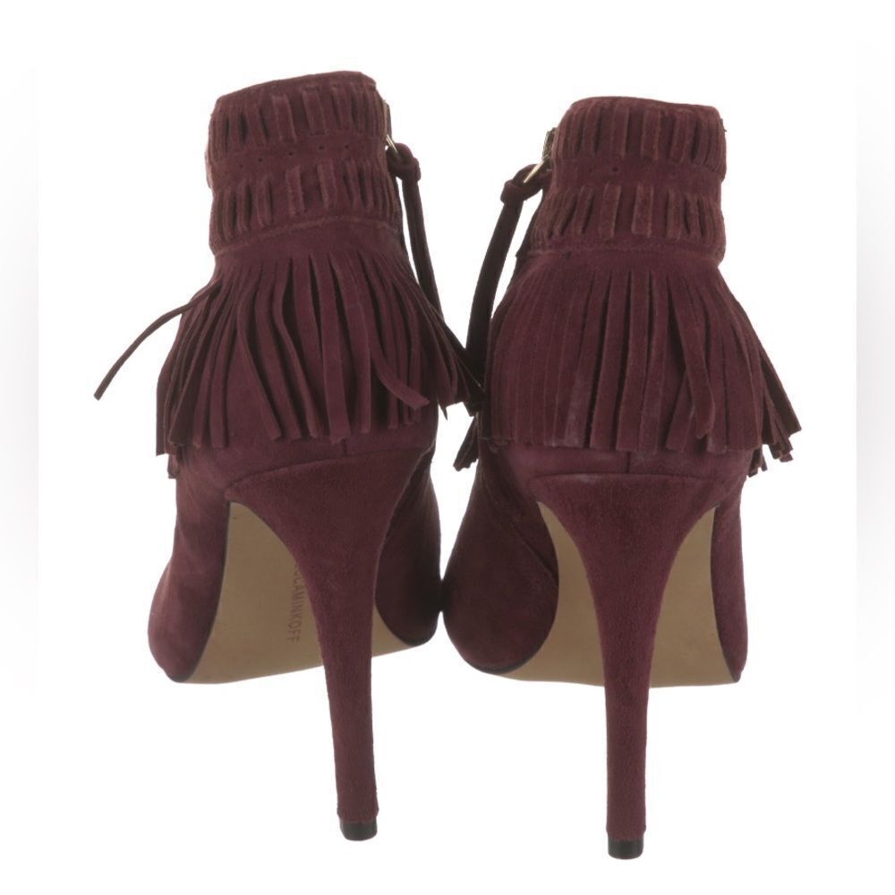 REBECCA MINKOFF Rio Suede Fringe Open toe Booties - Picture 5 of 9